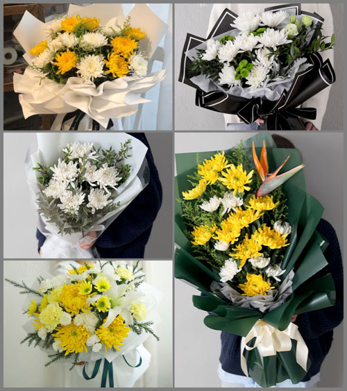 浙江省绍兴越城区灵芝镇界树社区白事花束代送